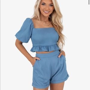 Kittenish Harlee Chambray Set